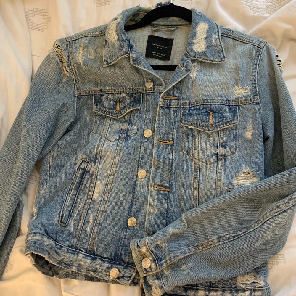 Distressed denim/jean jacket